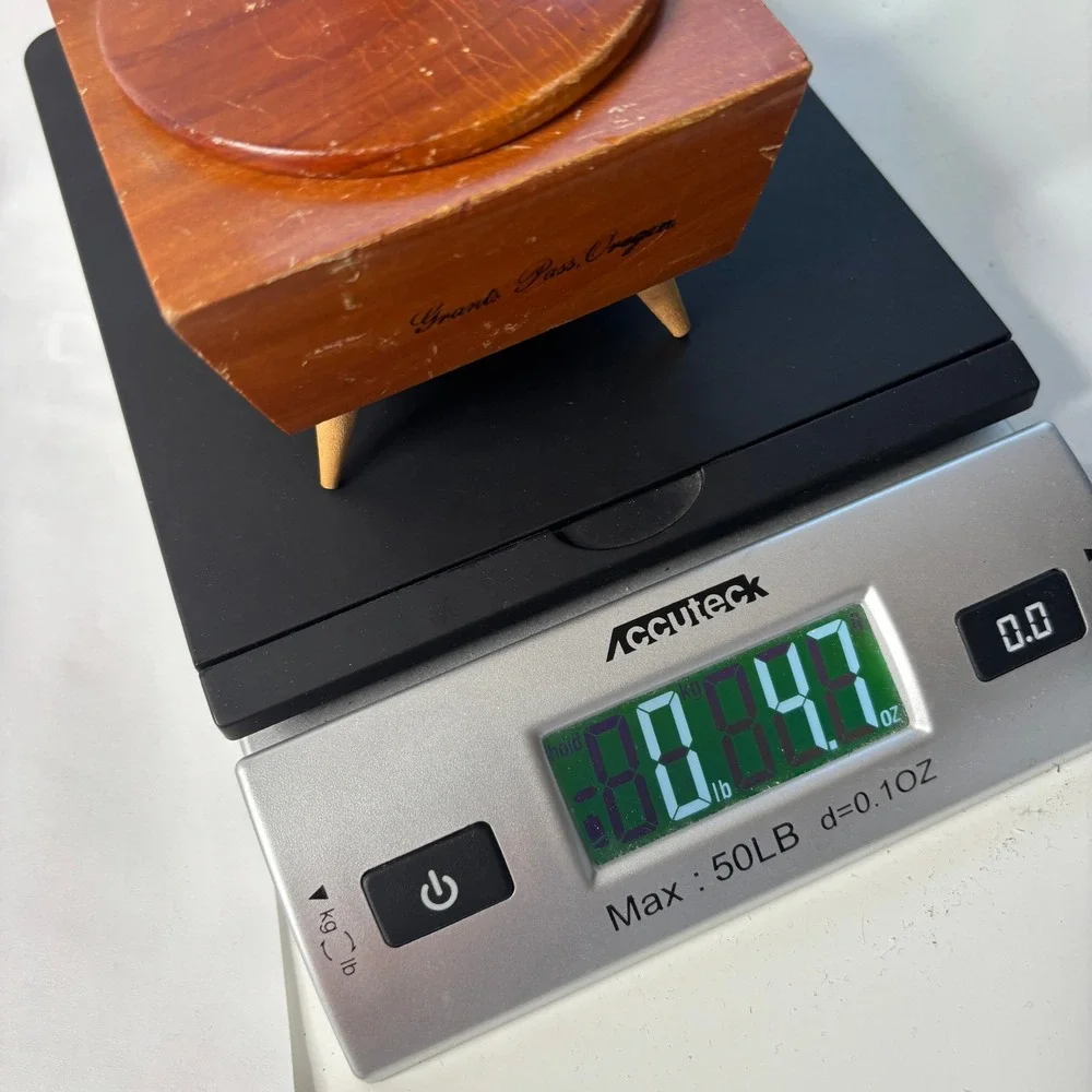 Vintage MCM Wood Trinket Box Jewelry Holder Grants Pass OR Mid‎ Century Modern *